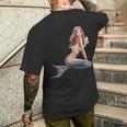 レトロ ヴィンテージ ピンナップ ガール マーメイド メンズTシャツ バックプリント 彼への贈り物