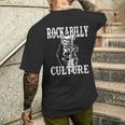 ロカビリー カルチャー ロック スカル タトゥー ピンナップ ロカビリー メンズTシャツ バックプリント 彼への贈り物