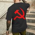 ロシア国旗 ロシア ソビエト ハンマーと鎌 Cccp ソ連 ギフト メンズTシャツ バックプリント 彼への贈り物