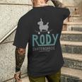 ロディ Rody（Rody Of ThetreetSkateboard_Green バックプリント メンズTシャツ バックプリント 彼への贈り物
