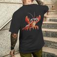 ロブスター 甲殻類 大型カニ ロブスター スイートロブスター メンズTシャツ バックプリント 彼への贈り物