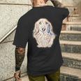 ロングヘア ダックスフンド ギフト かわいい ソーセージ 犬 レディース メンズ メンズTシャツ バックプリント 彼への贈り物