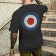 ロンドン イギリス ロック パンク モッズ ターゲット メンズ ミリタリー 空軍 かっこいい アーミー Army Uk メンズTシャツ バックプリント 彼への贈り物