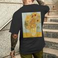 ヴィンセント・ヴァン・ゴッホのひまわり メンズTシャツ バックプリント 彼への贈り物