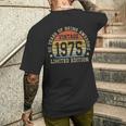 ヴィンテージ 1975年限定版 50歳 50歳の誕生日 メンズTシャツ バックプリント 彼への贈り物
