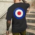 ヴィンテージ イギリス Raf Mod Bullseye レトロ シンボル ラウンデル ターゲット メンズTシャツ バックプリント 彼への贈り物