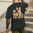 ヴィンテージ コーギー ママ 犬 オーナー コーギー 母の日 メンズTシャツ バックプリント 彼への贈り物