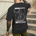 ヴィンテージ デス タロット カード 死神 オカルト悪魔の恐怖 メンズTシャツ バックプリント 彼への贈り物