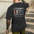 ヴィンテージ1975 50歳の誕生日クラシックカー メンズTシャツ バックプリント 彼への贈り物