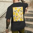 ヴィンテージ柄アート梨 メンズTシャツ バックプリント 彼への贈り物