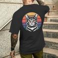 ヴィンテージ猫 メンズTシャツ バックプリント 彼への贈り物