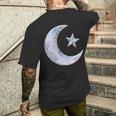 三日月と星 メンズTシャツ バックプリント 彼への贈り物