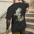 不思議の国のアリス マッドハッター ビンテージイラスト メンズTシャツ バックプリント 彼への贈り物