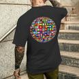 世界地図 世界地図 地球アトラス 世界の国旗 メンズTシャツ バックプリント 彼への贈り物