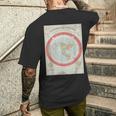 世界標準地図 フラットアースオリジナル メンズTシャツ バックプリント 彼への贈り物