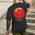 中国国旗サークル 中国人と中国を愛する方 メンズTシャツ バックプリント 彼への贈り物