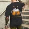 乾杯ビールは全てを解決する ビール 夏 乾杯 Kp ジョッキ 生ビール メンズTシャツ バックプリント 彼への贈り物