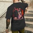 二口恩納怪獣妖怪 古代日本神話 神々 メンズTシャツ バックプリント 彼への贈り物