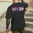 人間のlgbt レズビアン・ゲイ・バイセクシャル トランスジェンダー ジェンダークィア ギフト メンズTシャツ バックプリント 彼への贈り物