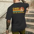 仏教 仏前 レトロ Omb オーマイブッダ メンズTシャツ バックプリント 彼への贈り物