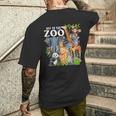動物園動物 サファリパーティー 動物園サファリ動物園 メンズTシャツ バックプリント 彼への贈り物