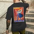 北朝鮮プロパガンダポスター 面白いカルトコスチューム メンズTシャツ バックプリント 彼への贈り物
