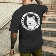 北海道犬のポートレート メンズTシャツ バックプリント 彼への贈り物