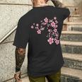 咲く桜 日本 桜 花 喜び メンズTシャツ バックプリント 彼への贈り物