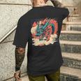 大胆でクールな外観の素晴らしい日本のドラゴン。 メンズTシャツ バックプリント 彼への贈り物