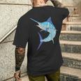 太刀魚 スポーツ フィッシング カジキ カジキ ビルフィッシュ ホビー メンズTシャツ バックプリント 彼への贈り物