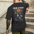 太陽系惑星科学宇宙キッズギフト メンズTシャツ バックプリント 彼への贈り物
