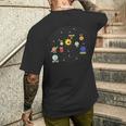 宇宙飛行士 宇宙 惑星 太陽系 メンズTシャツ バックプリント 彼への贈り物