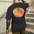 寿司ユニ いくらどんぶり 丼 和食 メンズTシャツ バックプリント 彼への贈り物