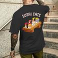 寿司猫 まぐろ 酒たまご メンズTシャツ バックプリント 彼への贈り物