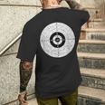 射撃ターゲットガン 射撃範囲 エアソフト ブルズアイ 楽しい メンズTシャツ バックプリント 彼への贈り物