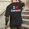 川崎市 I Heart Kawasaki I Love Kawasaki メンズTシャツ バックプリント 彼への贈り物