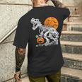 恐竜 T-Rex スケルトン 古代 科医 恐竜 怖い ハロウィン メンズTシャツ バックプリント 彼への贈り物