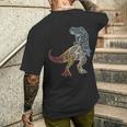 恐竜 レトロスタイル ビンテージ メンズTシャツ バックプリント 彼への贈り物