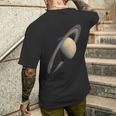 惑星 土星 太陽系 惑星 天文学 科学 メンズTシャツ バックプリント 彼への贈り物