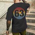数字 63 1963 1958 63Rd 58Th Birthday ギフト メンズTシャツ バックプリント 彼への贈り物