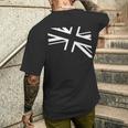 旗愛好家のためのユニオンジャックのホワイトデザイン。 メンズTシャツ バックプリント 彼への贈り物