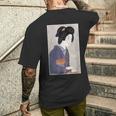 日本美術 芸者 日本木版 新版画美人画 メンズTシャツ バックプリント 彼への贈り物