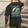 暗号通貨の波に乗るクジラの活動仮想通貨 メンズTシャツ バックプリント 彼への贈り物