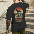 最高のフレンチ・パパ フレンチ・ブルドッグ メンズTシャツ バックプリント 彼への贈り物