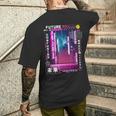 東京サイバーパンク ヴェイパーウェーブ 日本のレトロな雰囲気の美学 メンズTシャツ バックプリント 彼への贈り物