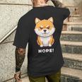 柴犬 犬 赤柴 怒柴 拒否柴 嫌です 怒った犬 かわいい おもしろ メンズTシャツ バックプリント 彼への贈り物