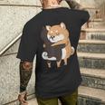 柴犬ハグ メンズTシャツ バックプリント 彼への贈り物