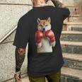 柴犬ボクシング 長袖tシャツ メンズTシャツ バックプリント 彼への贈り物