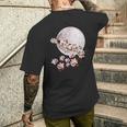 桜 花 満月 さくら 日本文化 メンズTシャツ バックプリント 彼への贈り物