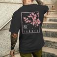 桜の花日本美術桜 メンズTシャツ バックプリント 彼への贈り物
